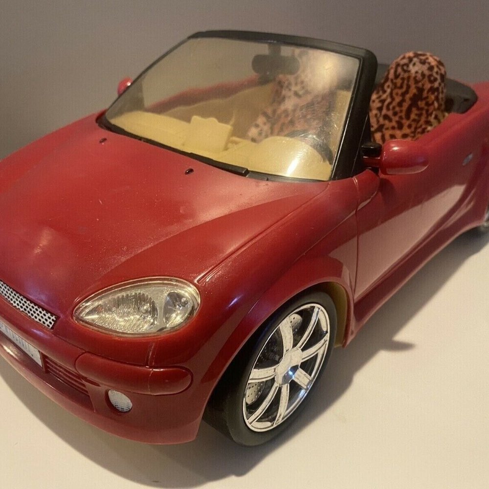 Barbie My Scene My Ride Red Convertible Car w/Leopard Print Seats 2003